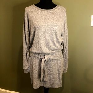 Grey Jersey Sweatshirt Dress